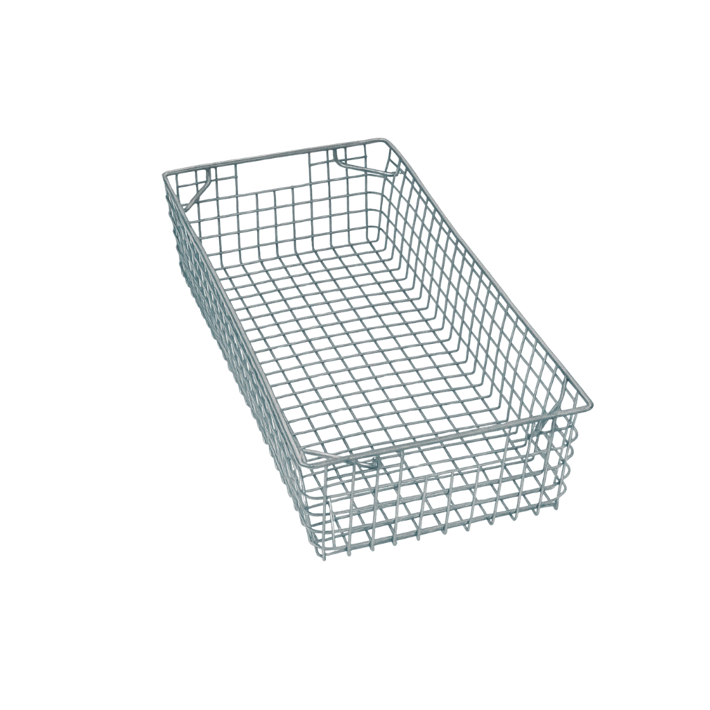 TB3Z Zinc Mesh Tote Basket - 12 gauge 25mm mesh - 610D x 305W x 150H