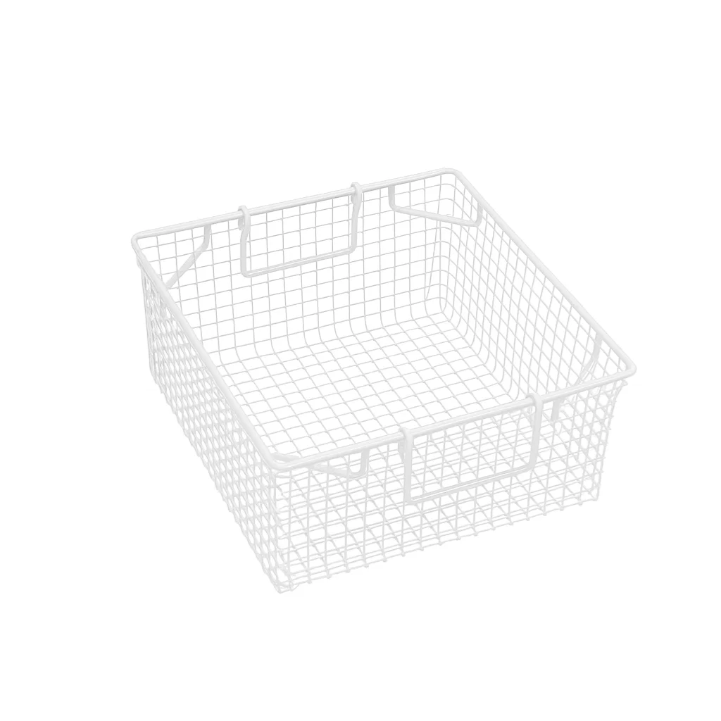 TB4PC Plastic Coated Mesh Tote Basket - 16 gauge 12mm mesh - 305D x 305W x 150H