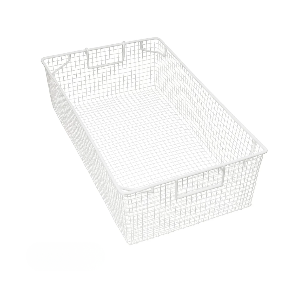 TB6PC Plastic Coated Mesh Tote Basket - 16 gauge 12mm mesh - 610D x 305W x 150H