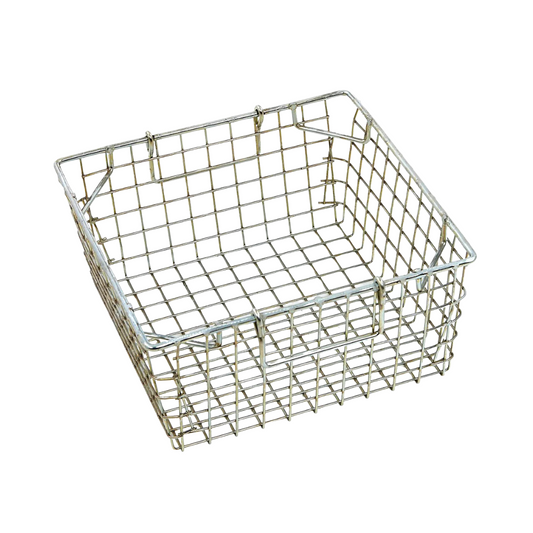 TB1Z Zinc Mesh Tote Basket - 12 gauge 25mm mesh - 305D x 305W x 150H